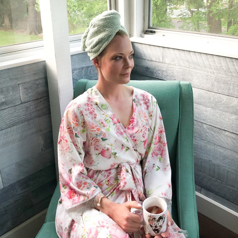 HARPER BELLE BEAUTY Microfiber Hair Drying Turban | Sage Green - Picture 3 of 5